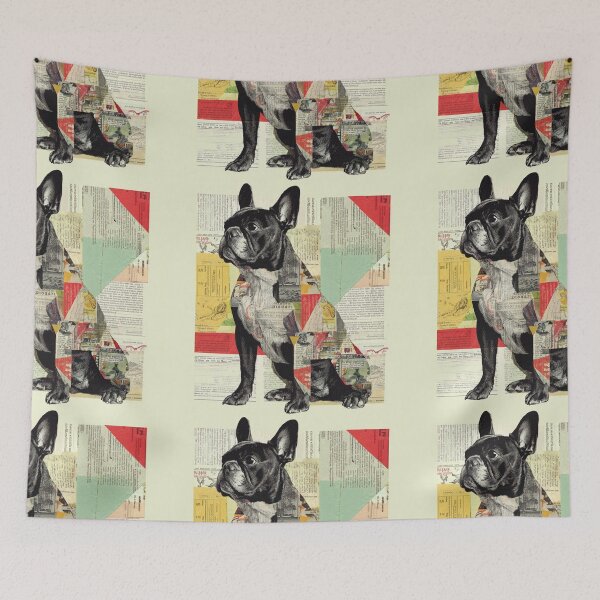 Item preview, French Bulldog puppy dog collage designed and sold by MendaciousMina.