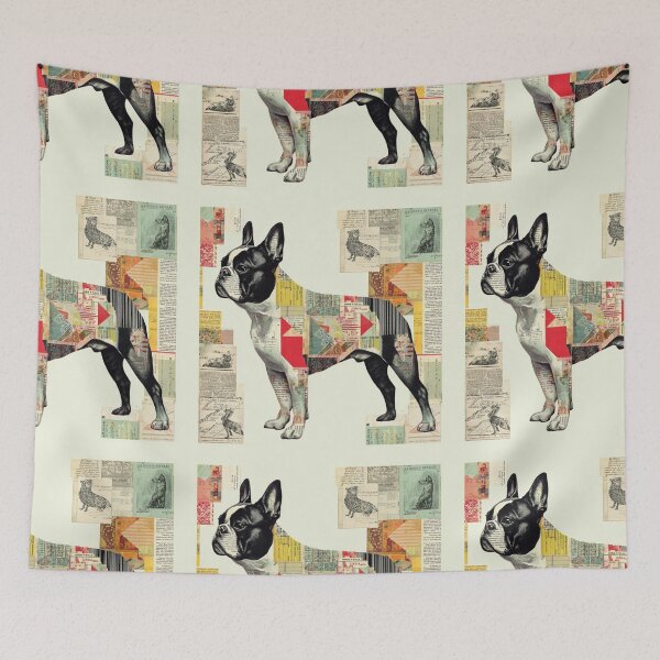 Item preview, French Bulldog puppy dog collage designed and sold by MendaciousMina.