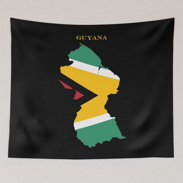 Item preview, Guyana Map Flag Silhouette South America Travel Pride Gift designed and sold by NTGUILTY.