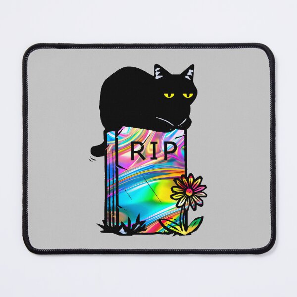 Item preview, Black Cat Aesthetic Vaporwave Holographic Colorful designed and sold by ShurikenStar.