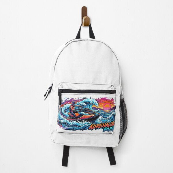 Item preview, Retro Neon Jet Ski Adrenaline Rush – Synthwave Summer Water Sports designed and sold by Wear Sculpt.
