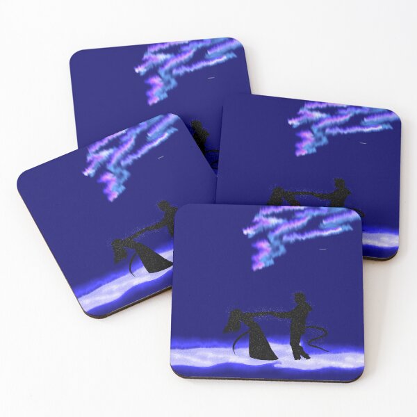Item preview, Dark couple Moon Love – Galaxy Silhouette Couple Art designed and sold by kerissfantasyart .
