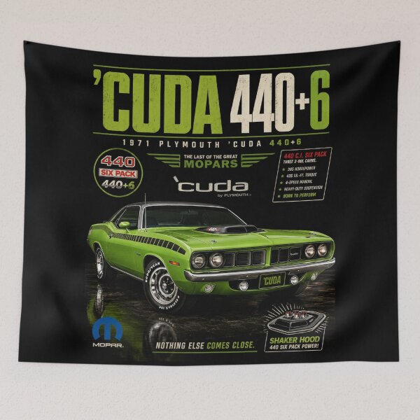 Item preview, 1971 Plymouth 'Cuda 440 Six-Pack Classic Mopar E-Body Muscle Car Art designed and sold by TheArtOfCar.