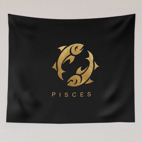 Item preview, PISCES zodiac sign t-shirt golden style designed and sold by CMYKStudio.