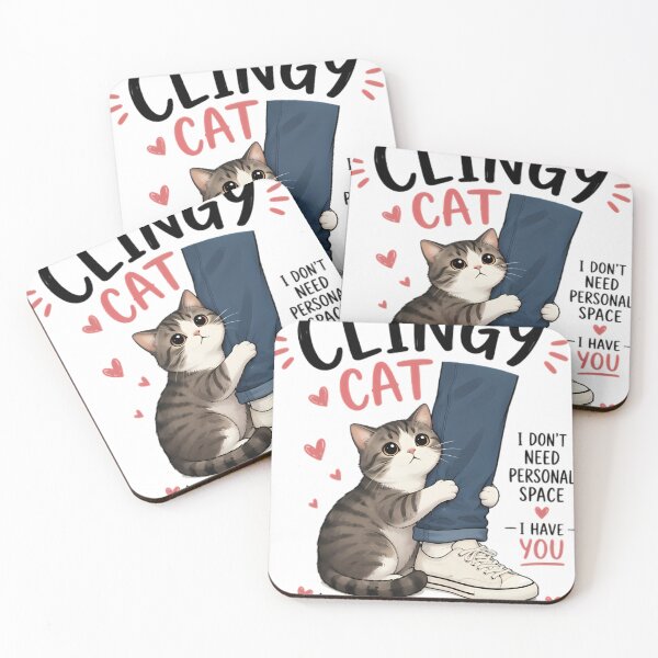 Item preview, Clingy Cat, Cute Funny Design, Needy Cat Lover Gift designed and sold by Stick-Artistry.