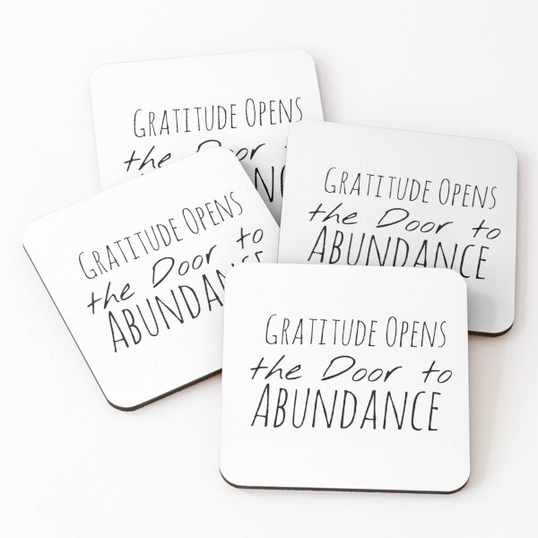 Item preview, Gratitude Opens the Door to Abundance – Thankfulness Affirmation designed and sold by Camila  Ardila.