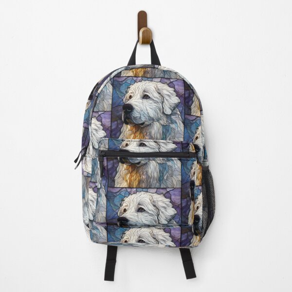 Item preview, Stained glass Great Pyrenees puppy dog designed and sold by MendaciousMina.