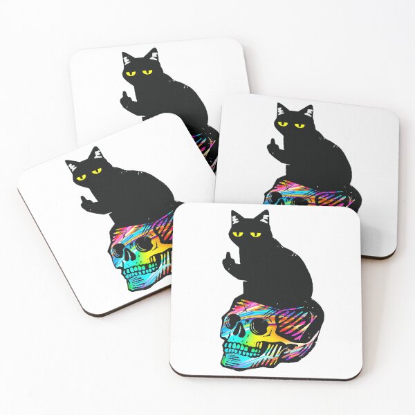 Item preview, Black Cat Funny Aesthetic Colorful Holographic  designed and sold by ShurikenStar.