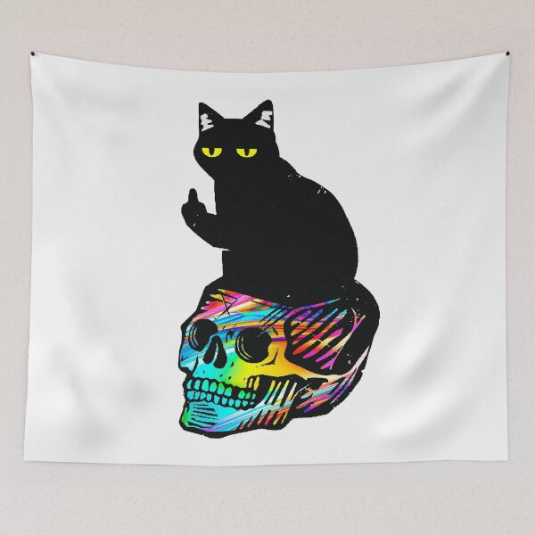 Item preview, Black Cat Funny Aesthetic Colorful Holographic  designed and sold by ShurikenStar.