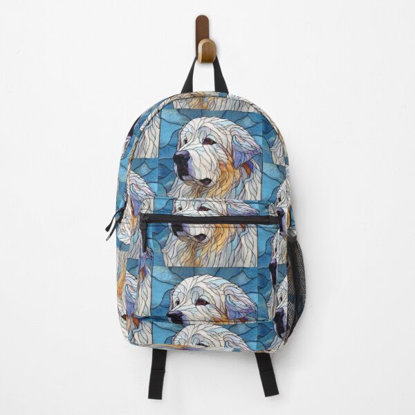 Item preview, Stained glass Great Pyrenees puppy dog designed and sold by MendaciousMina.