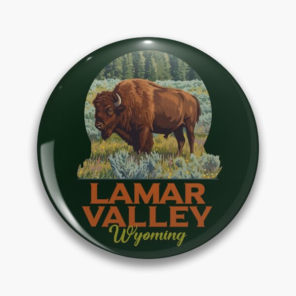 Item preview, Lamar Valley Yellowstone Vintage Bison Illustration designed and sold by LinaValearte.
