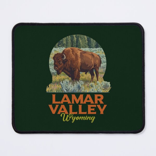 Item preview, Lamar Valley Yellowstone Vintage Bison Illustration designed and sold by LinaValearte.