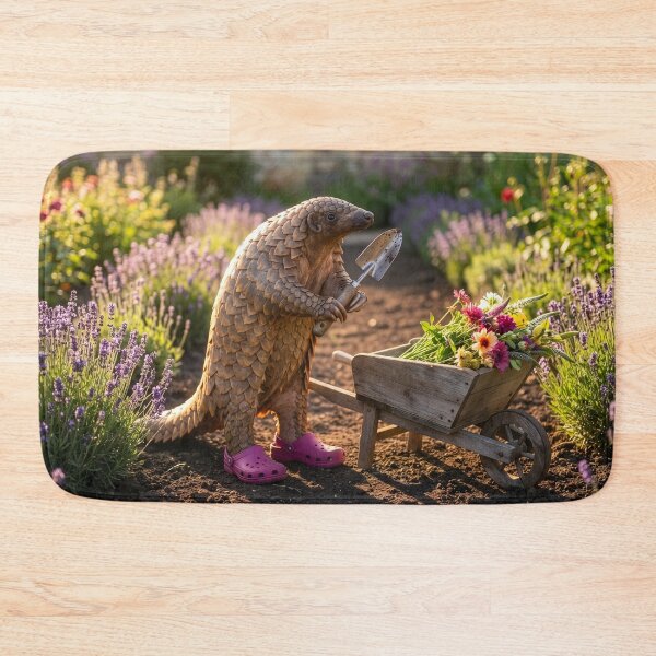 Item preview, Pangolin in Her Flower Garden designed and sold by Tridentulus.