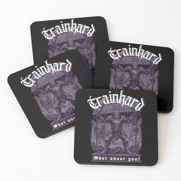 Item preview, TrainHard Dark Knight – Gothic Skull Strength Motivation Design designed and sold by TrainHardCo.
