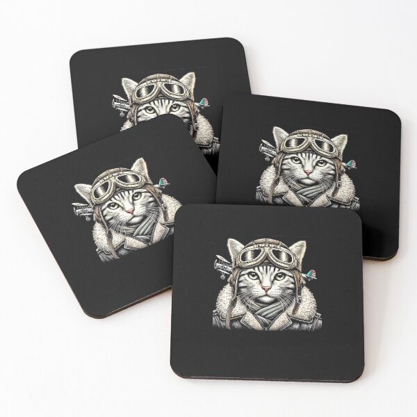 Item preview, Pilot Cat Portrait designed and sold by SiarheiYur.