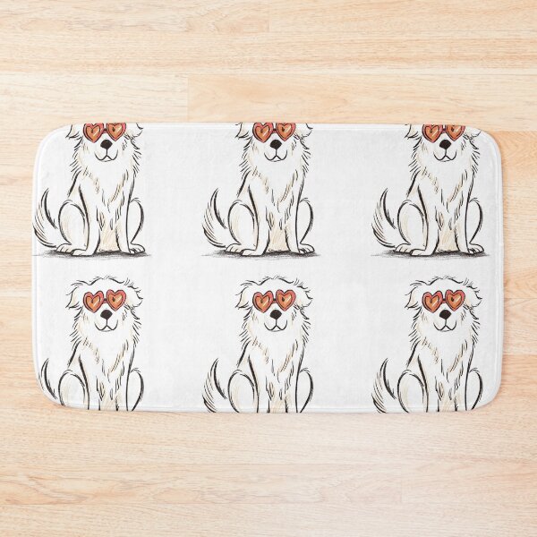 Item preview, Great Pyrenees puppy dog with heart glasses designed and sold by MendaciousMina.