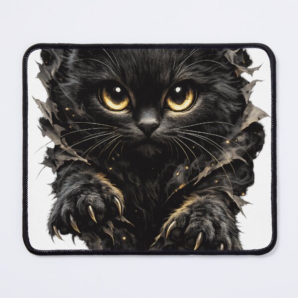 Item preview, Mystic Black Cat Optical Illusion T-Shirt designed and sold by XxZainStylexX.