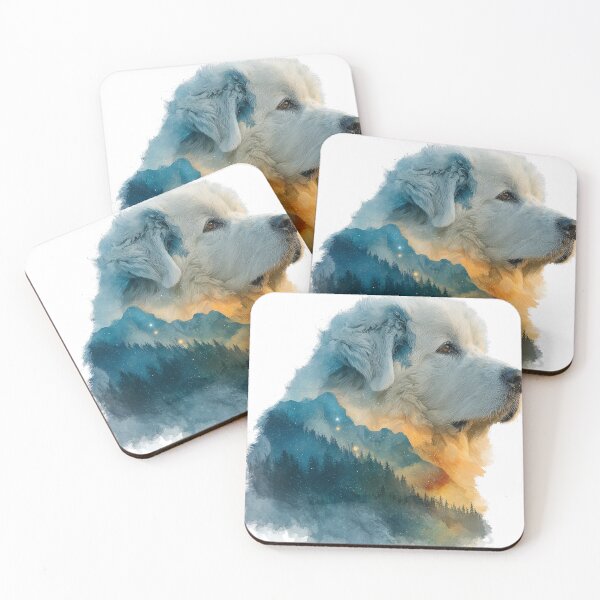Item preview, Great Pyrenees puppy dog watercolor designed and sold by MendaciousMina.