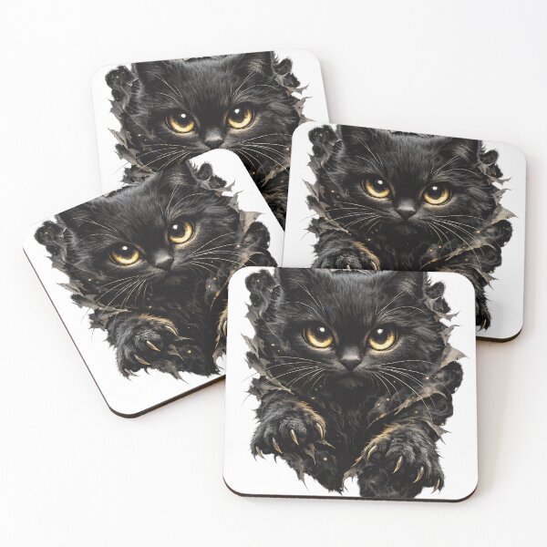 Item preview, Mystic Black Cat Optical Illusion T-Shirt designed and sold by XxZainStylexX.