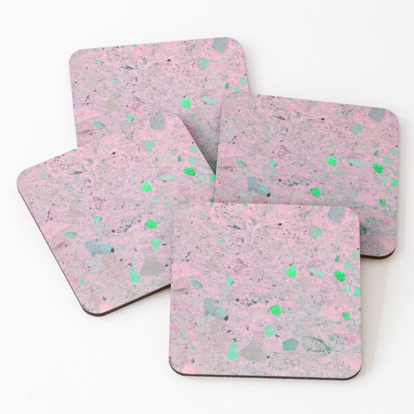 Item preview, Neo-Terrazzo Abstract: Pink & Emerald Stone Pattern designed and sold by goedesign.