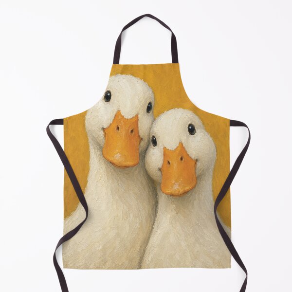 Item preview, Cute White Ducks Oil Painting designed and sold by Nordo Studio.