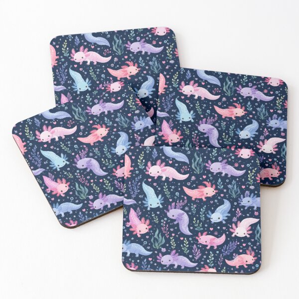 Item preview, Cute Axolotl Underwater Repeat Pattern Artwork designed and sold by ArtComixHaven.