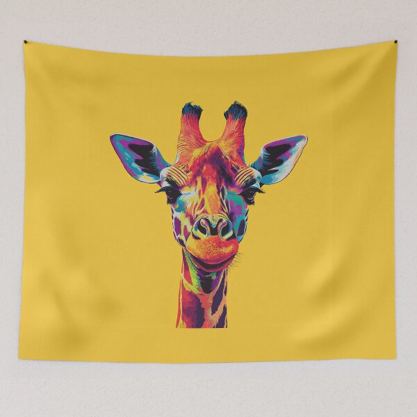 Item preview, Vibrant Giraffe Pop Art, Neon Colors Bold Animal Illustration designed and sold by daila70.
