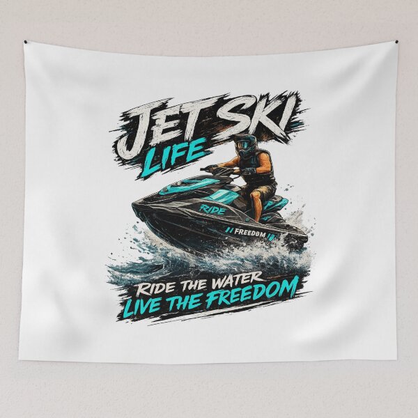 Item preview, Jet Ski Life Ride The Water Live The Freedom Water Sports Graphic Tee designed and sold by Wear Sculpt.