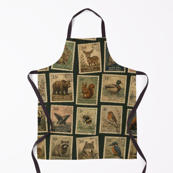 Item preview, Vintage Animal Postage Stamp Pattern Artwork designed and sold by ArtComixHaven.