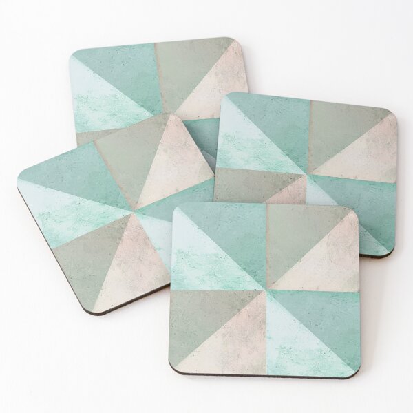 Item preview, Geometric Stone Triangles: Mint & Sand Abstract designed and sold by goedesign.