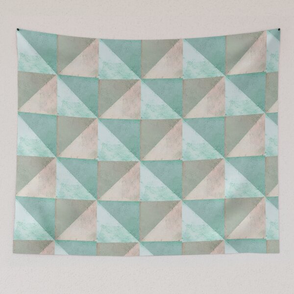 Artikelvorschau, Geometric Stone Triangles: Mint & Sand Abstract entworfen und verkauft von goedesign.
