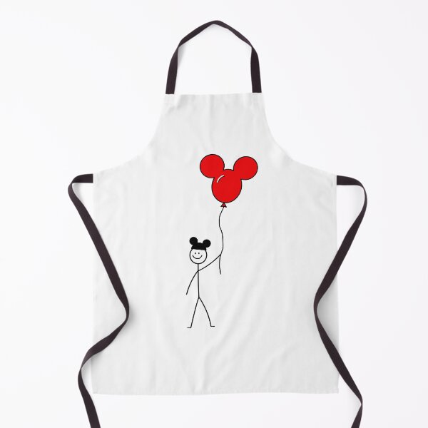 Item preview, Stick Figure with Mickey Mouse Balloon and Hat designed and sold by ScribbleHaus.