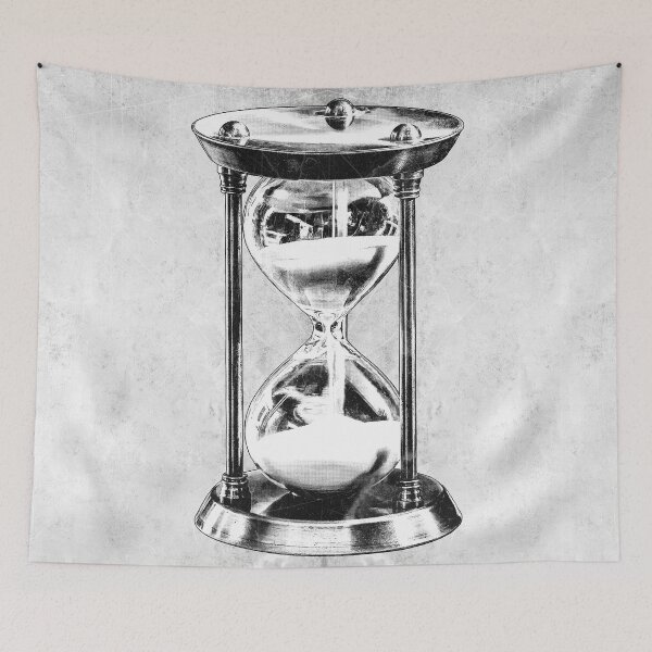 Item preview, Vintage Brass Hourglass Sand Timer Memento Mori designed and sold by Ghoul Enterprises.