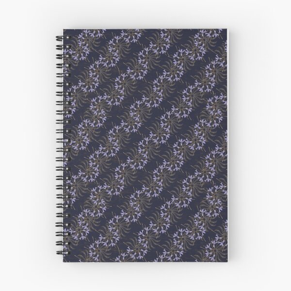 Item preview, Spring Honey Locust & Iris Twirls on Navy designed and sold by Digitalmyth's Designs.