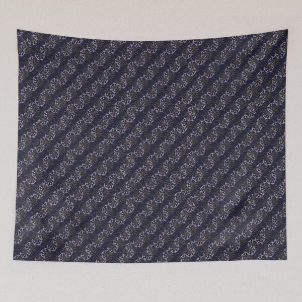 Item preview, Spring Honey Locust & Iris Twirls on Navy designed and sold by Digitalmyth's Designs.