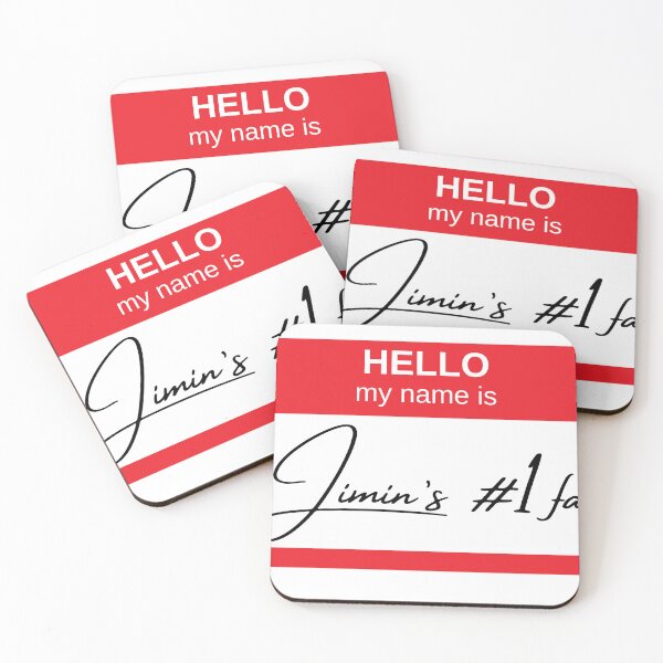 Item preview, HELLO MY NAME IS BTS JIMIN #1 FAN designed and sold by beatrizsalles.