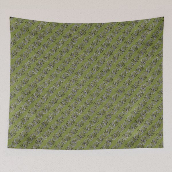 Item preview, Spring Honey Locust & Iris Twirls on Green designed and sold by Digitalmyth's Designs.