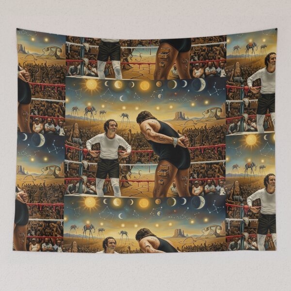 Item preview, Andy Kaufman vs Jerry Lawler Surreal Wrestling Tribute | Dali Inspired Pop Art Tee designed and sold by The Irish Whip.