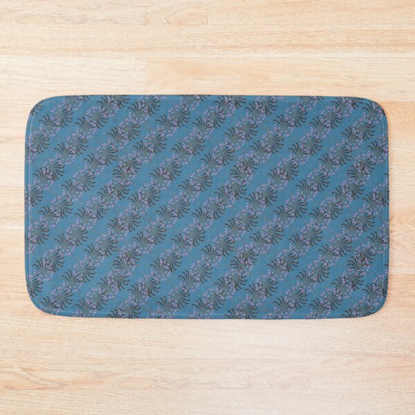 Item preview, Spring Honey Locust & Iris Twirls on Blue designed and sold by Digitalmyth's Designs.