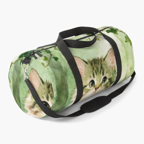 Item preview, Adorable Green Kitten in a Forest designed and sold by Shelley Loewnau-Jones Studio.