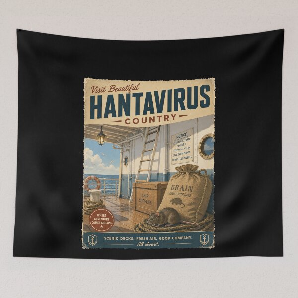 Item preview, Visit Hantavirus Country Vintage Travel Humor designed and sold by elderberry.