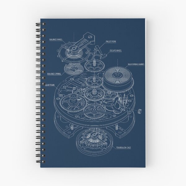 Item preview, Mechanical Watch Movement Blueprint - Engineering Art designed and sold by MarVan-Prints.