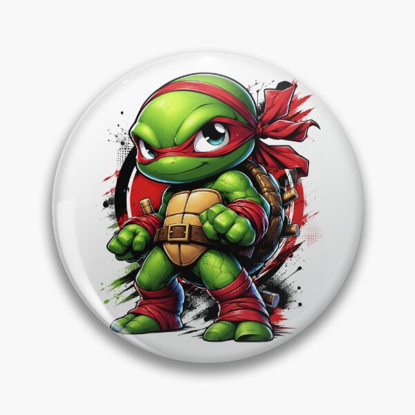 Item preview, Cute Baby Ninja Turtle Raphael Cartoon Retro Style designed and sold by allin14fun.