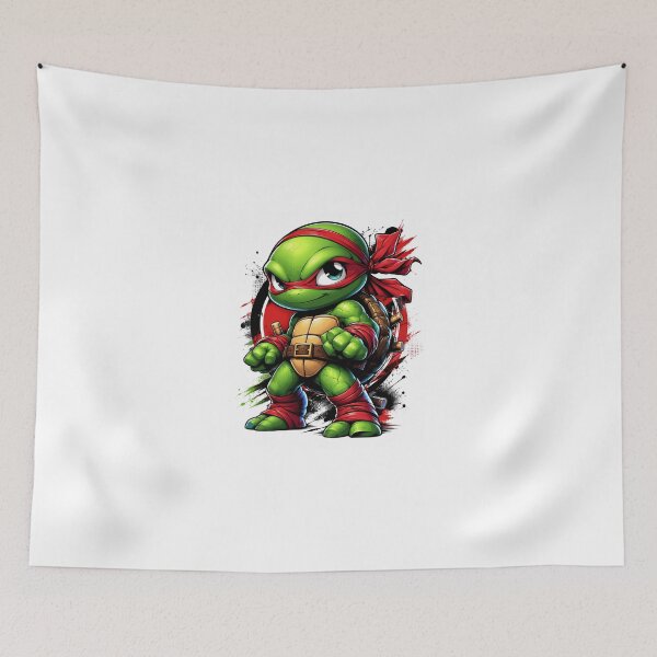 Item preview, Cute Baby Ninja Turtle Raphael Cartoon Retro Style designed and sold by allin14fun.