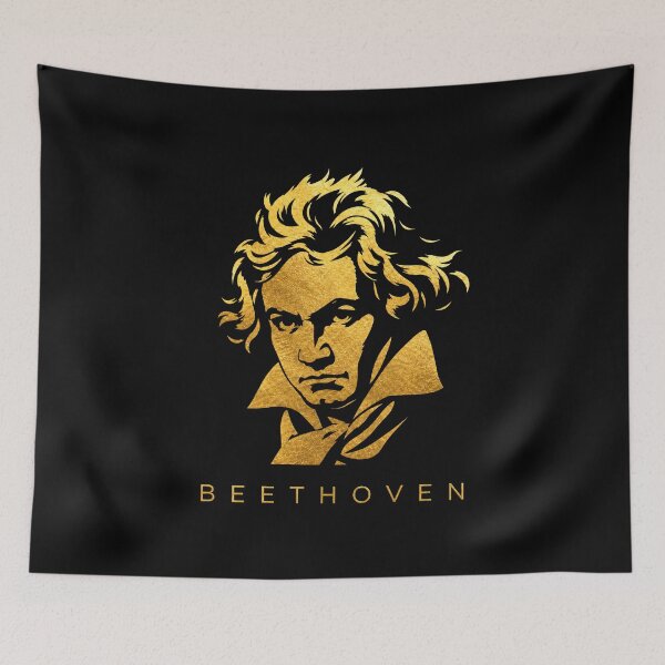 Item preview, Ludwig van Beethoven golden poster designed and sold by CMYKStudio.
