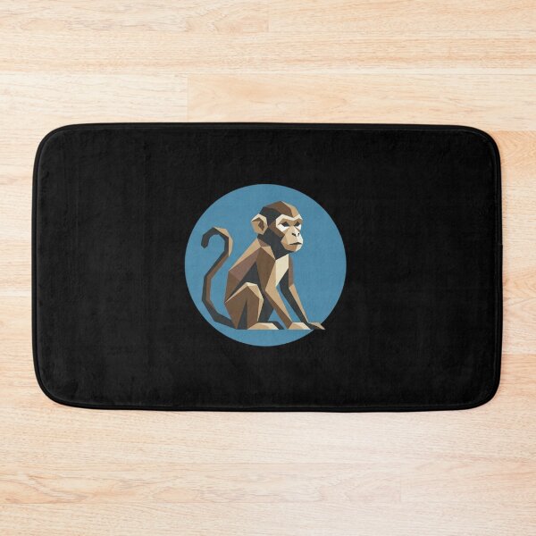 Item preview, Geometric Brown Monkey – Circular Sticker for Travelers and Adventurers designed and sold by bsbd-action.