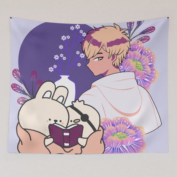 Item preview, Anime Boy and Animals with Eye Patch Art designed and sold by Kanniax.