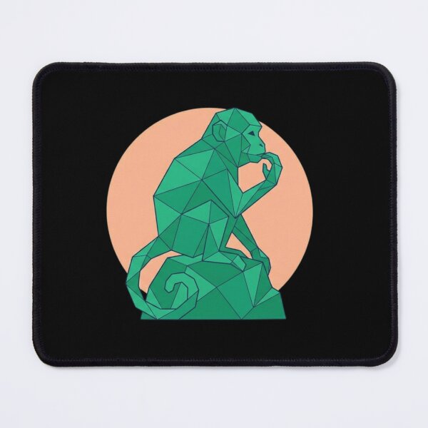 Item preview, Geometric Emerald Monkey – Vibrant Art for Color Lovers designed and sold by bsbd-action.