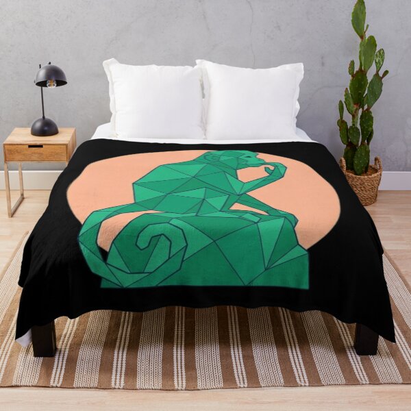 Item preview, Geometric Emerald Monkey – Vibrant Art for Color Lovers designed and sold by bsbd-action.