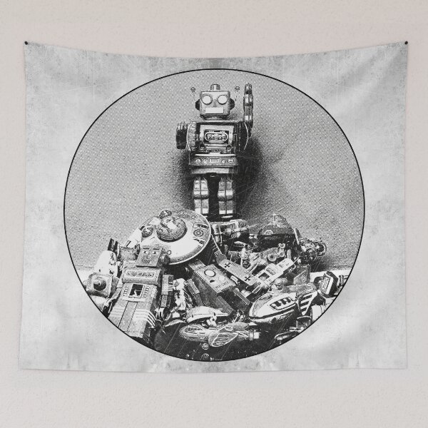 Item preview, Vintage Tin Toy Robots Space Toys Collection Pile designed and sold by Ghoul Enterprises.